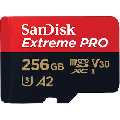 Sandisk Extreme Pro microSDXC 256GB U3 V30 with Adapter